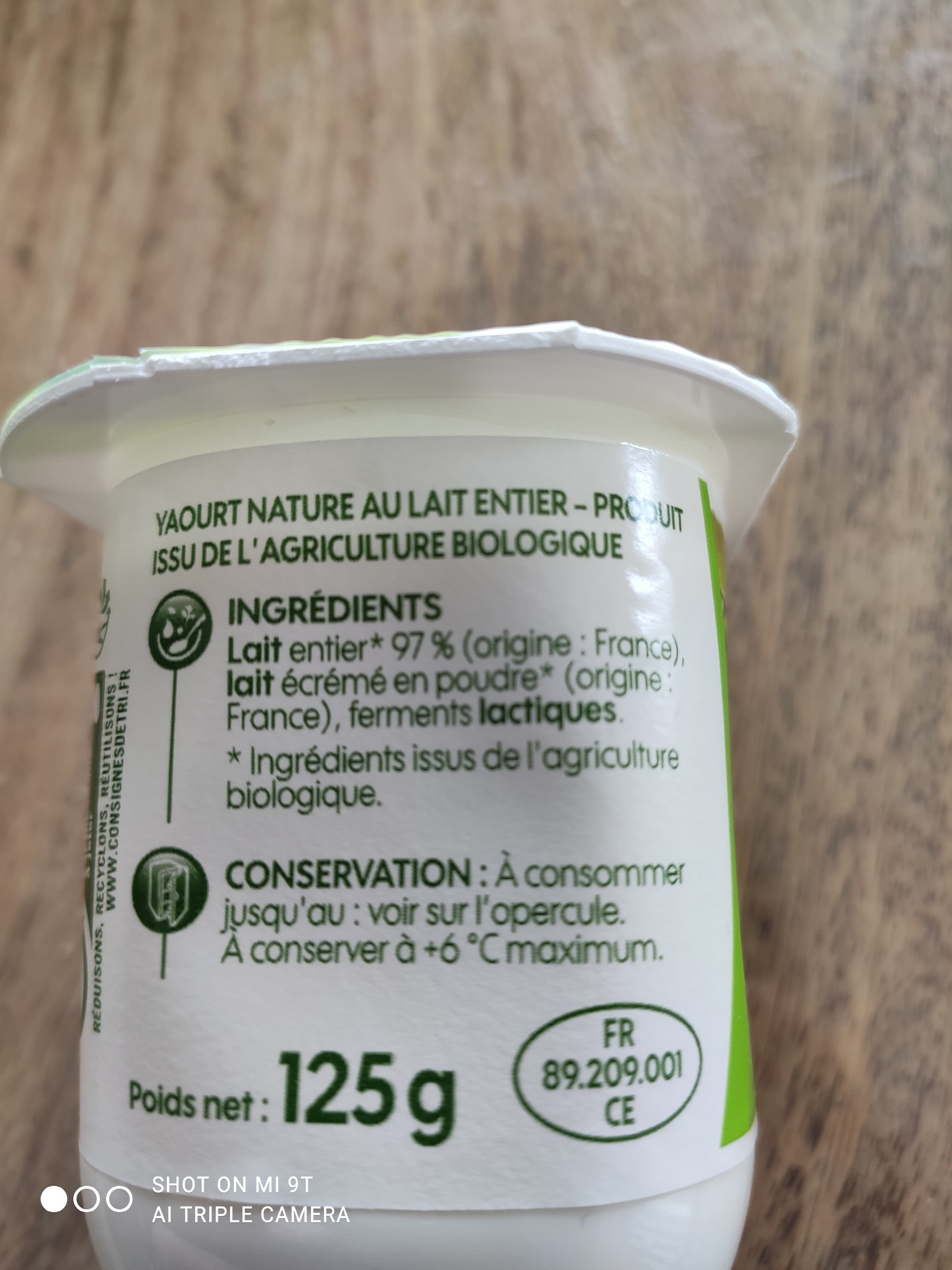 Bio Village Yaourt nature packshot