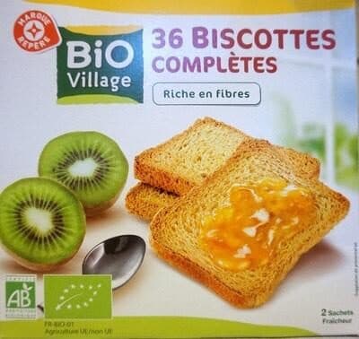 Bio Village Biscottes complètes packshot
