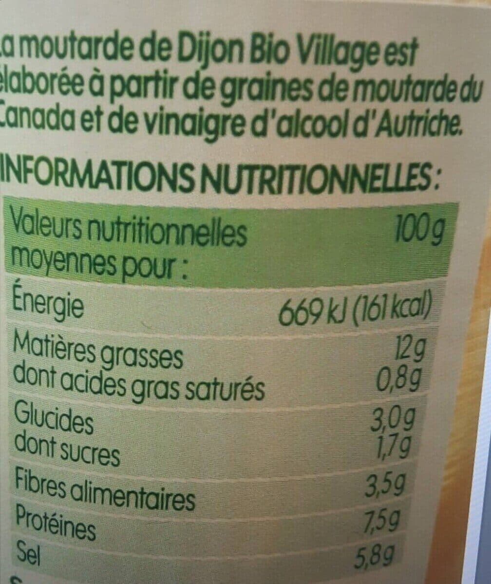 Bio Village Moutarde de Dijon packshot