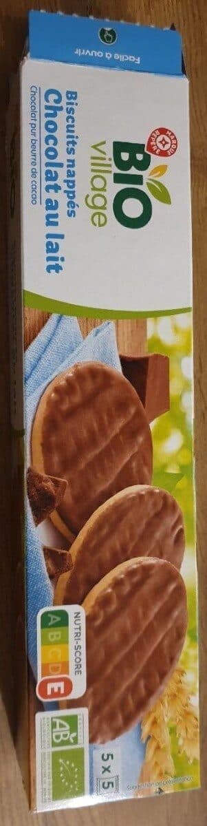 Bio Village Biscuit nappé chocolat au lait bio packshot