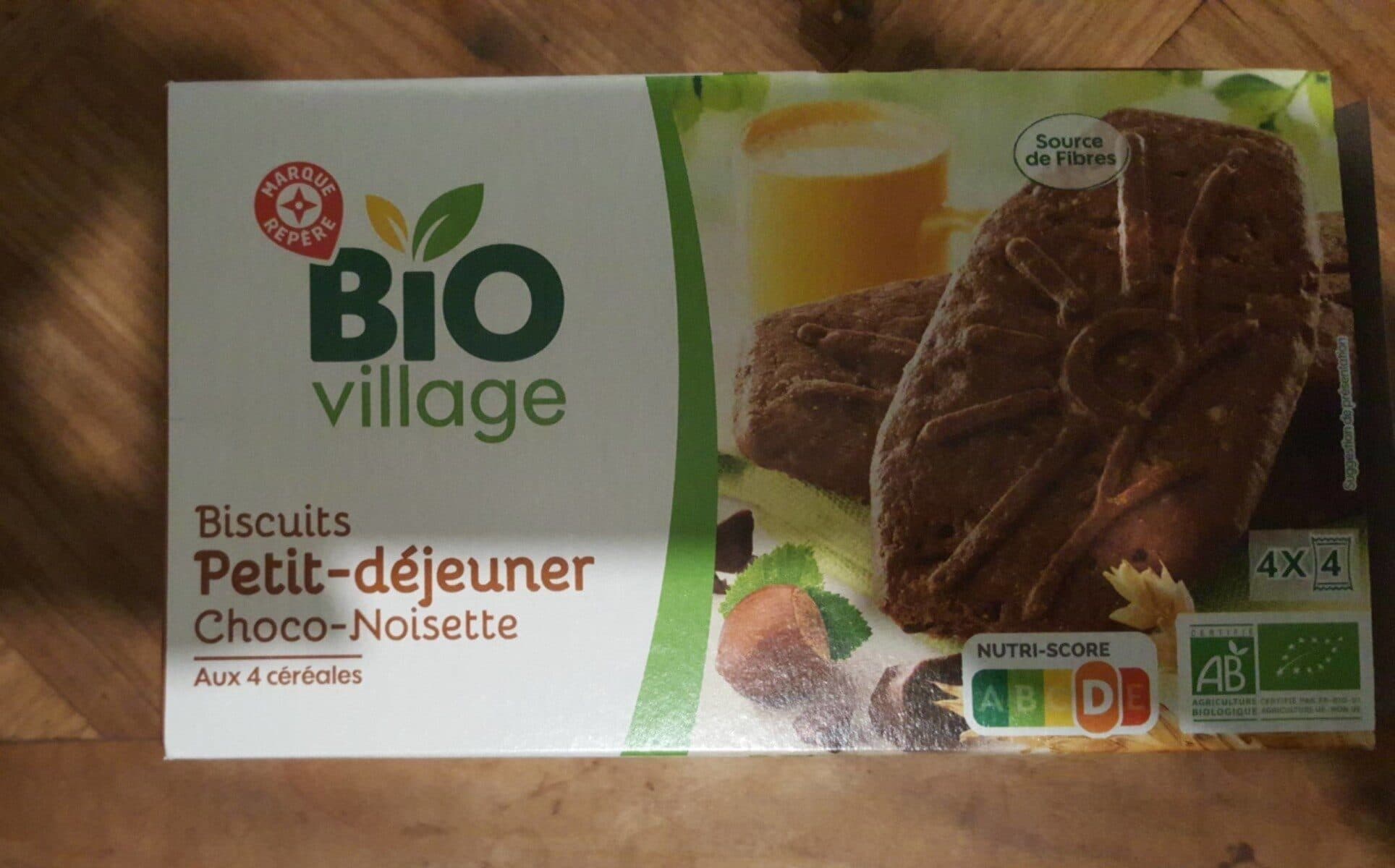 Bio Village Biscuits petit déjeuner choco-noisette packshot
