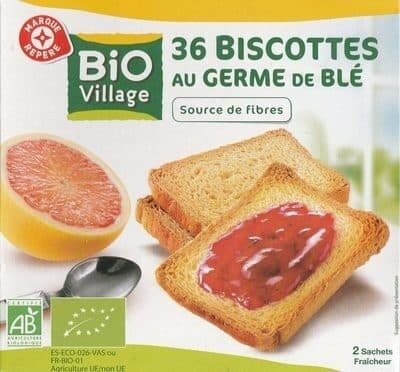 Bio Village Biscottes germe de blé x 34 packshot