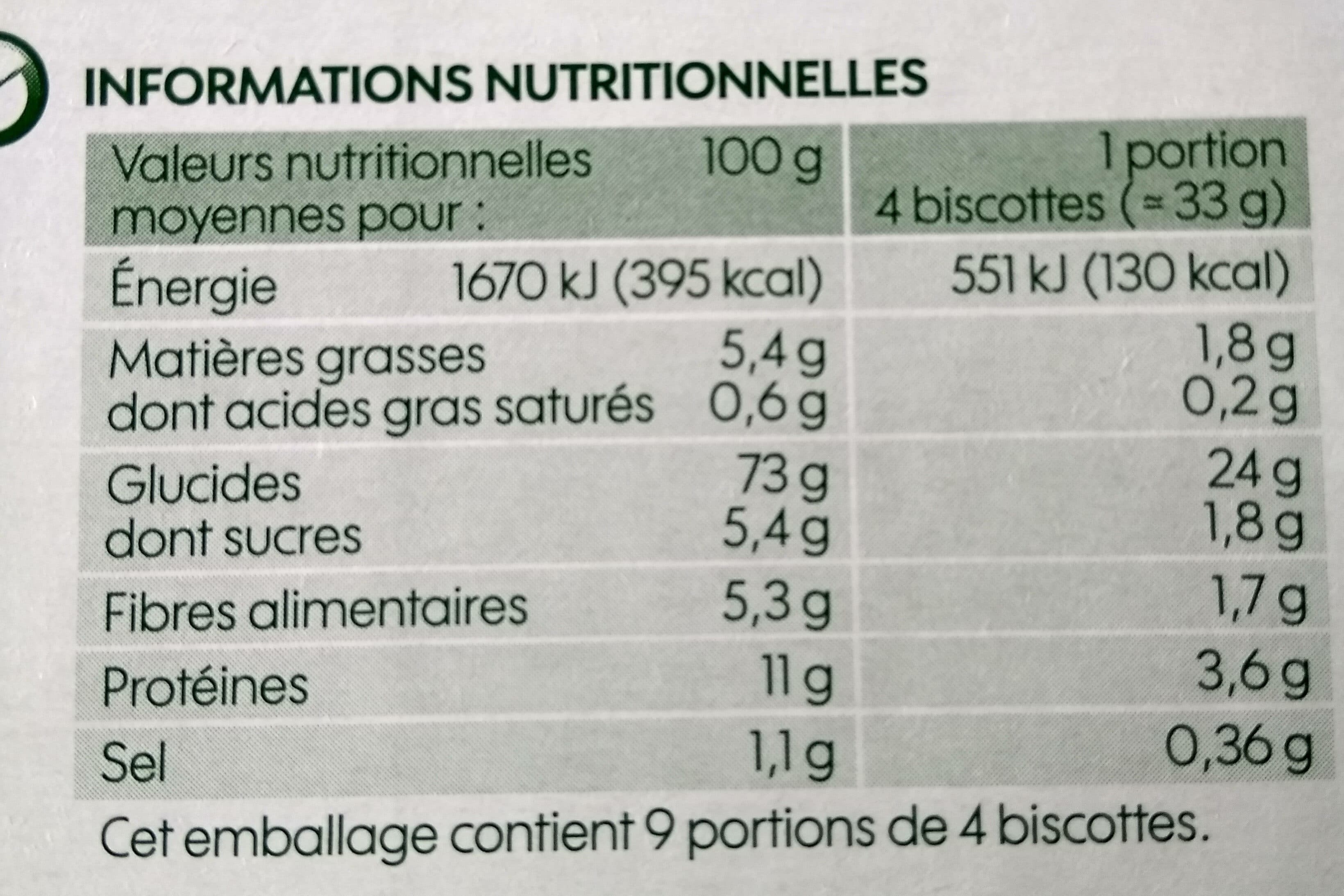 Bio Village Biscottes germe de blé x 34 packshot