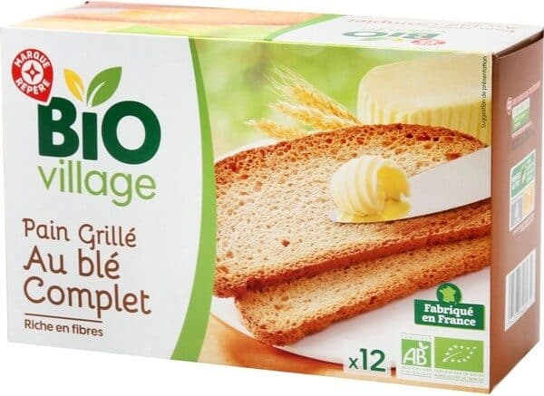 Bio Village Pain grillé au blé complet packshot