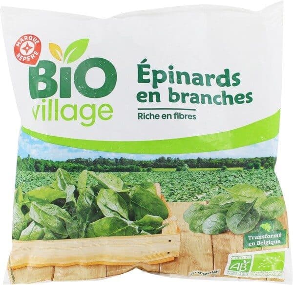 Bio Village Epinards en branches bio packshot