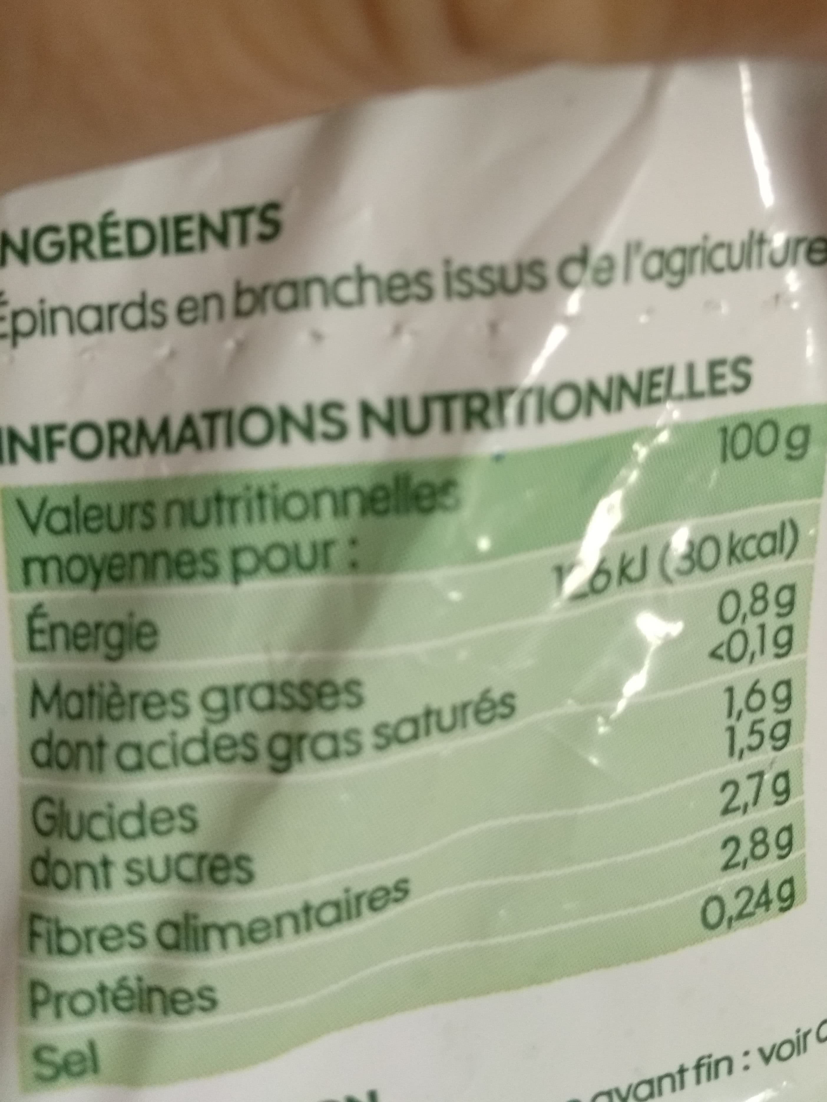 Bio Village Epinards en branches bio packshot