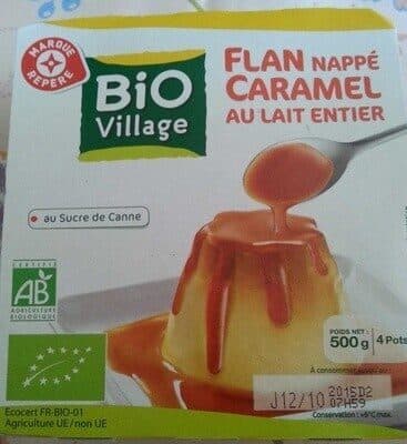 Bio Village Flan nappé de caramel au lait entier packshot