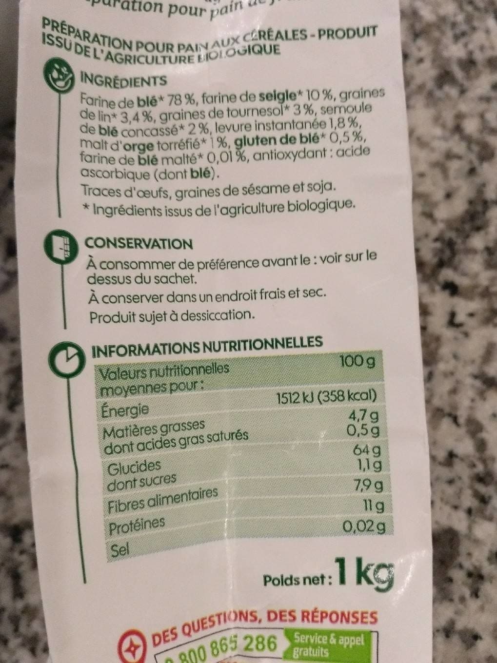 Bio Village Préparation pour pain multi-céréales packshot