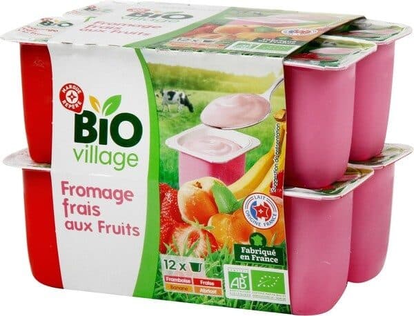 Bio Village Fromage frais aux fruits x 12 packshot