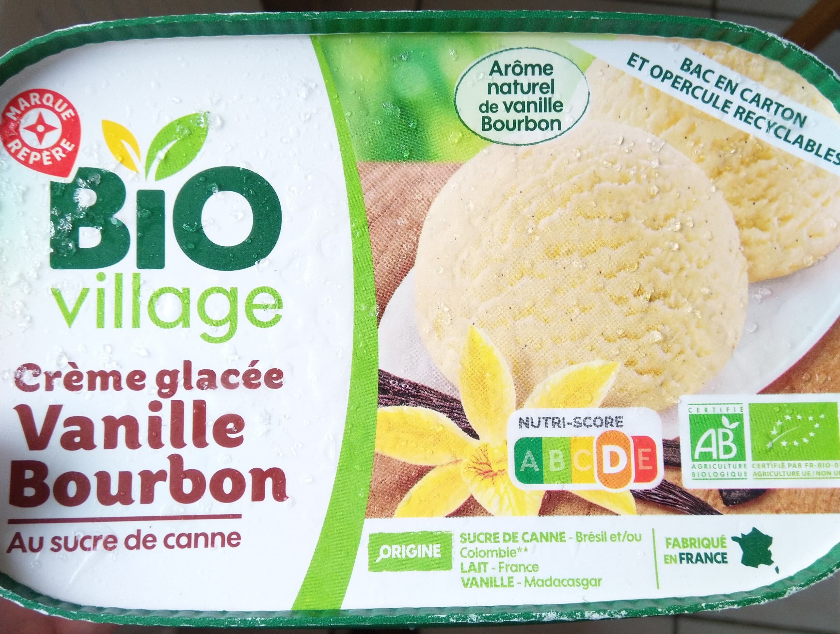 Bio Village Vrac crème glacée vanille bourbon bio packshot