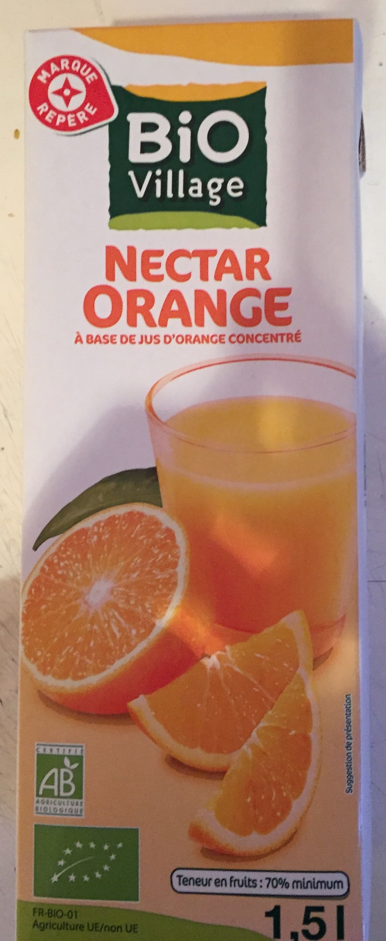 Bio Village Nectar d'orange bio packshot