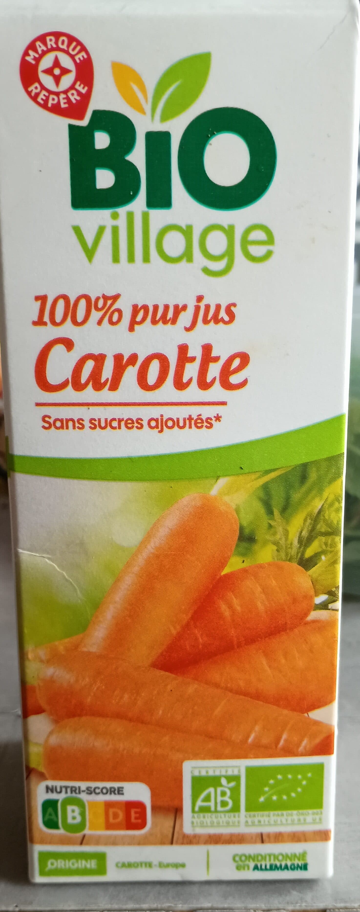Bio Village Pur jus de carotte bio packshot