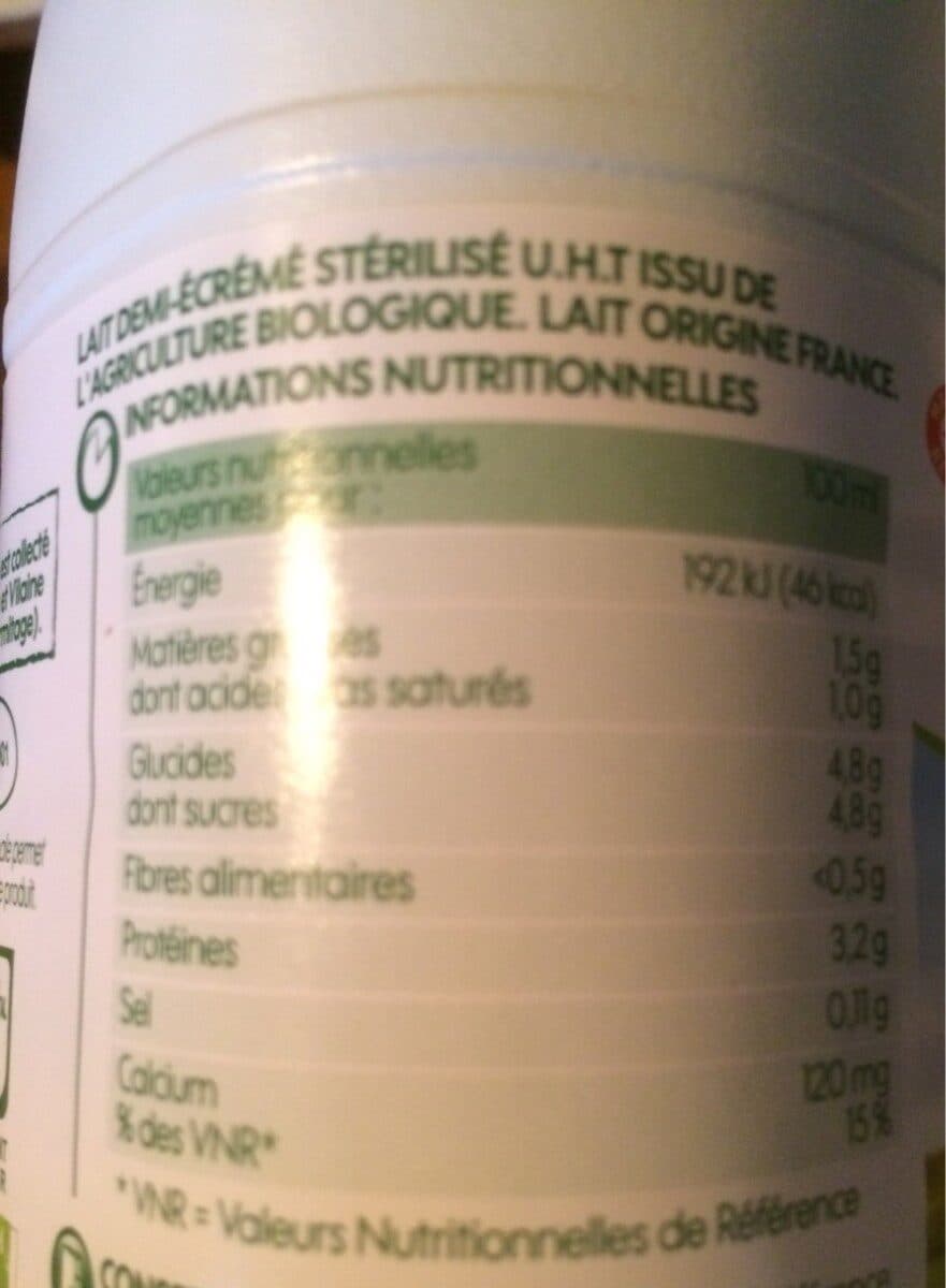 Bio Village Lait 1/2 ecreme packshot
