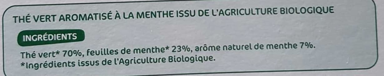 Bio Village Thé vert menthe bio x 20 sachets packshot