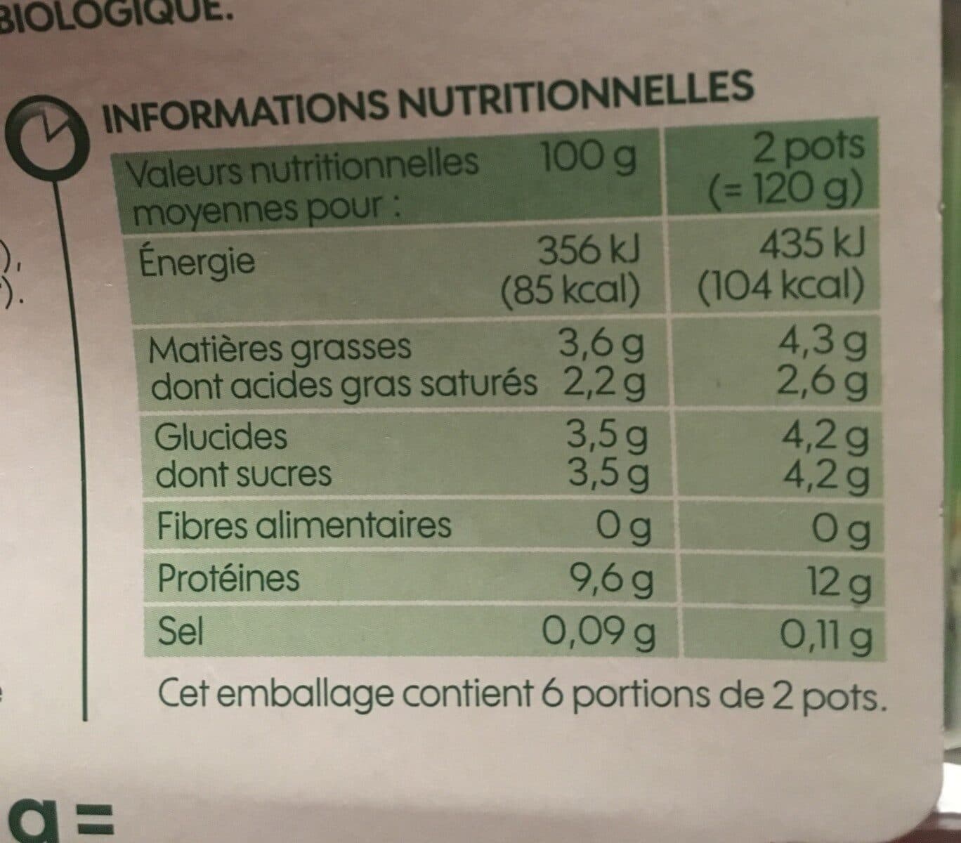 Bio Village Fromages frais natures bio packshot
