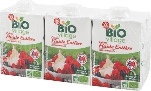 Bio Village Crème fluide entière UHT bio packshot