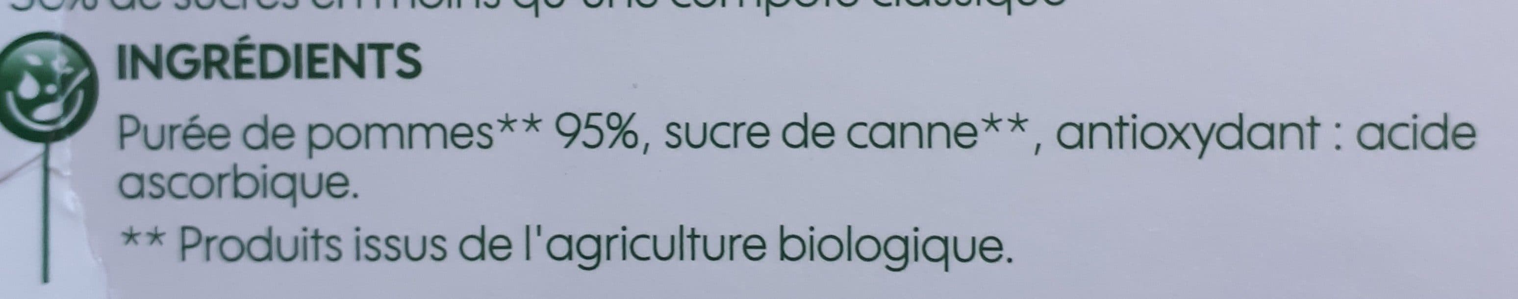 Bio Village Compote de pomme allégée en sucre gourde bio 4 x 90 g packshot