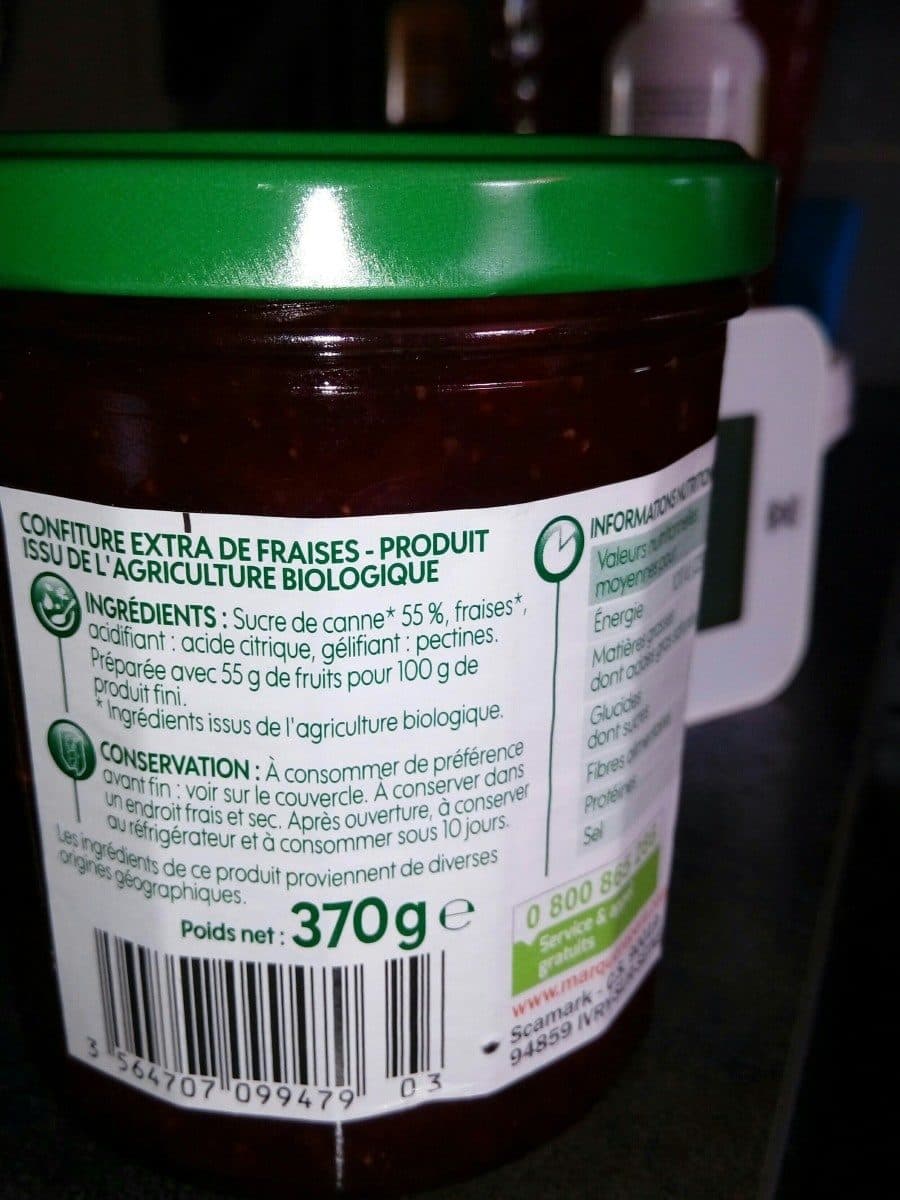 Bio Village Confiture extra fraise bio packshot