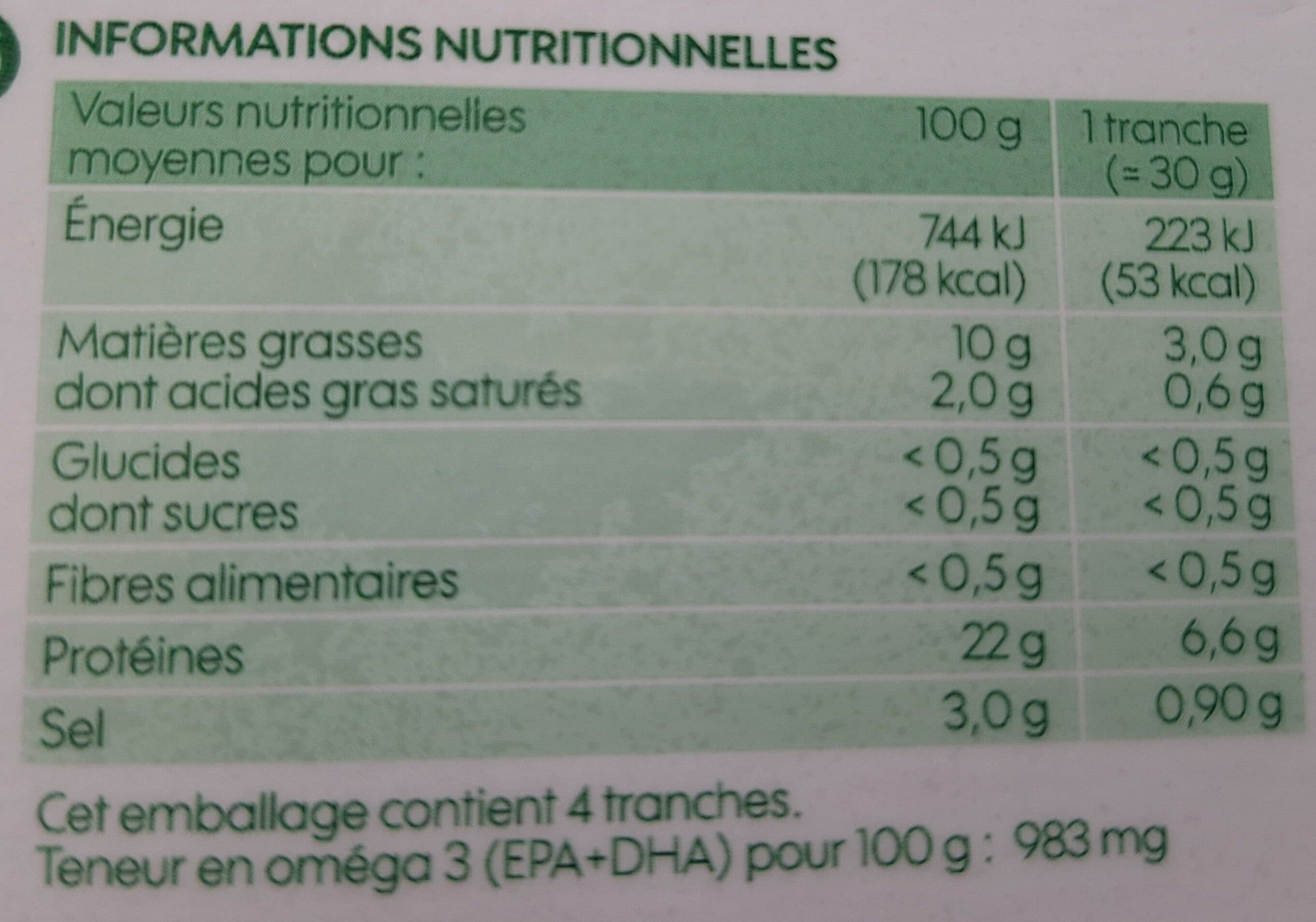Bio Village Saumon atlantique fumé 4 tranches packshot