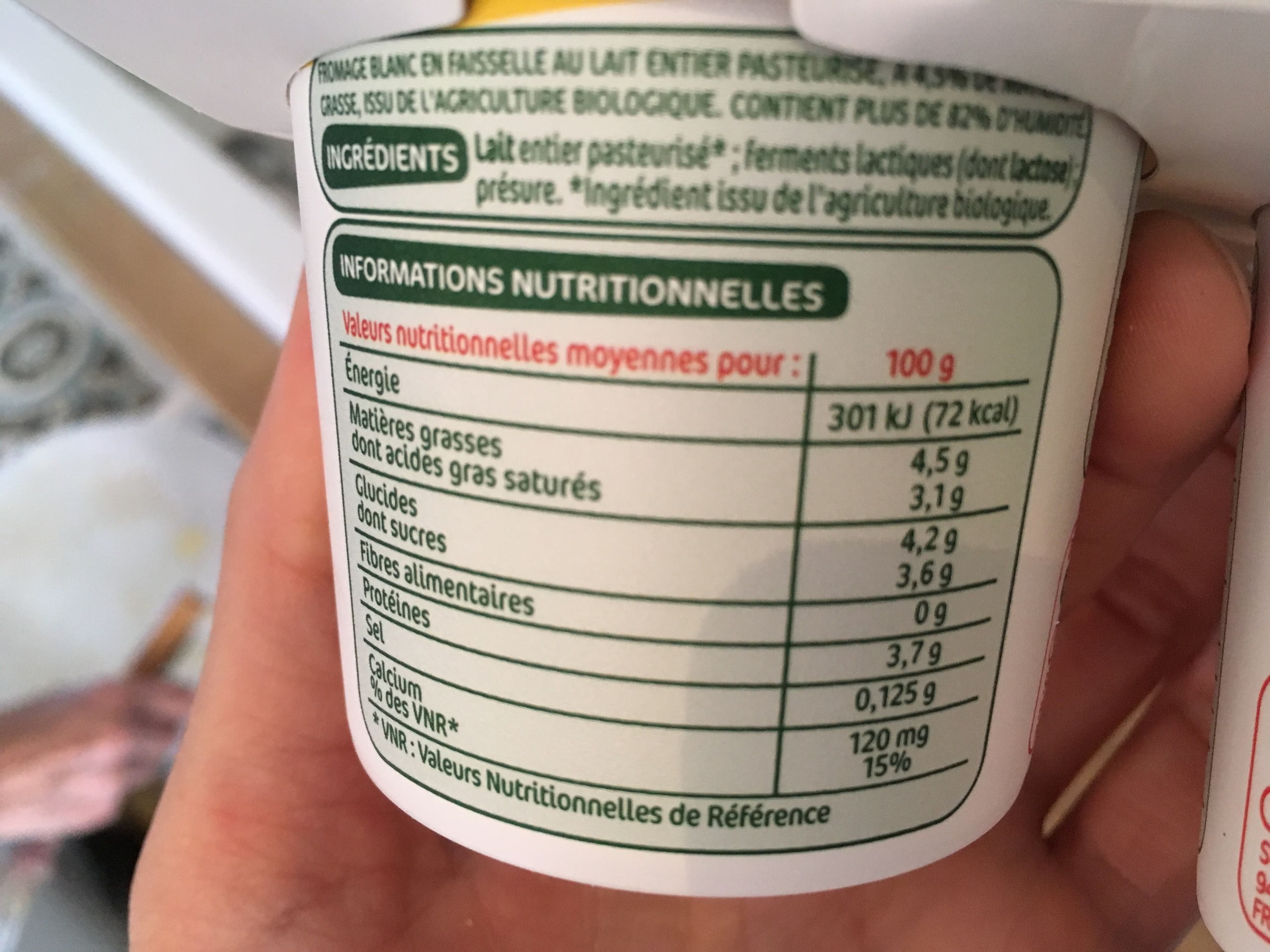 Bio Village Faisselle bio 4,5 % Mat. Gr. packshot