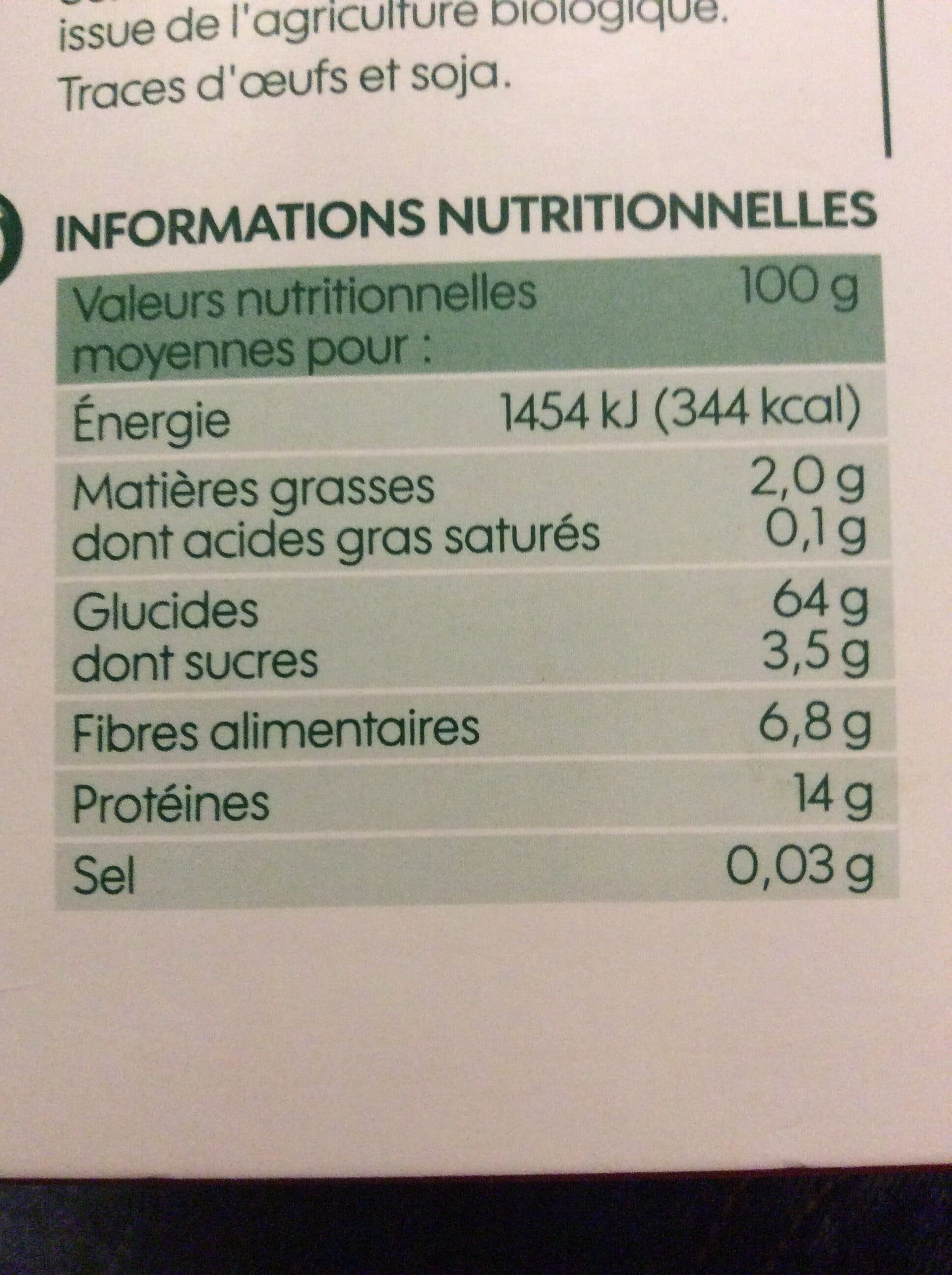 BIO village Farfalles au blé complet bio packshot