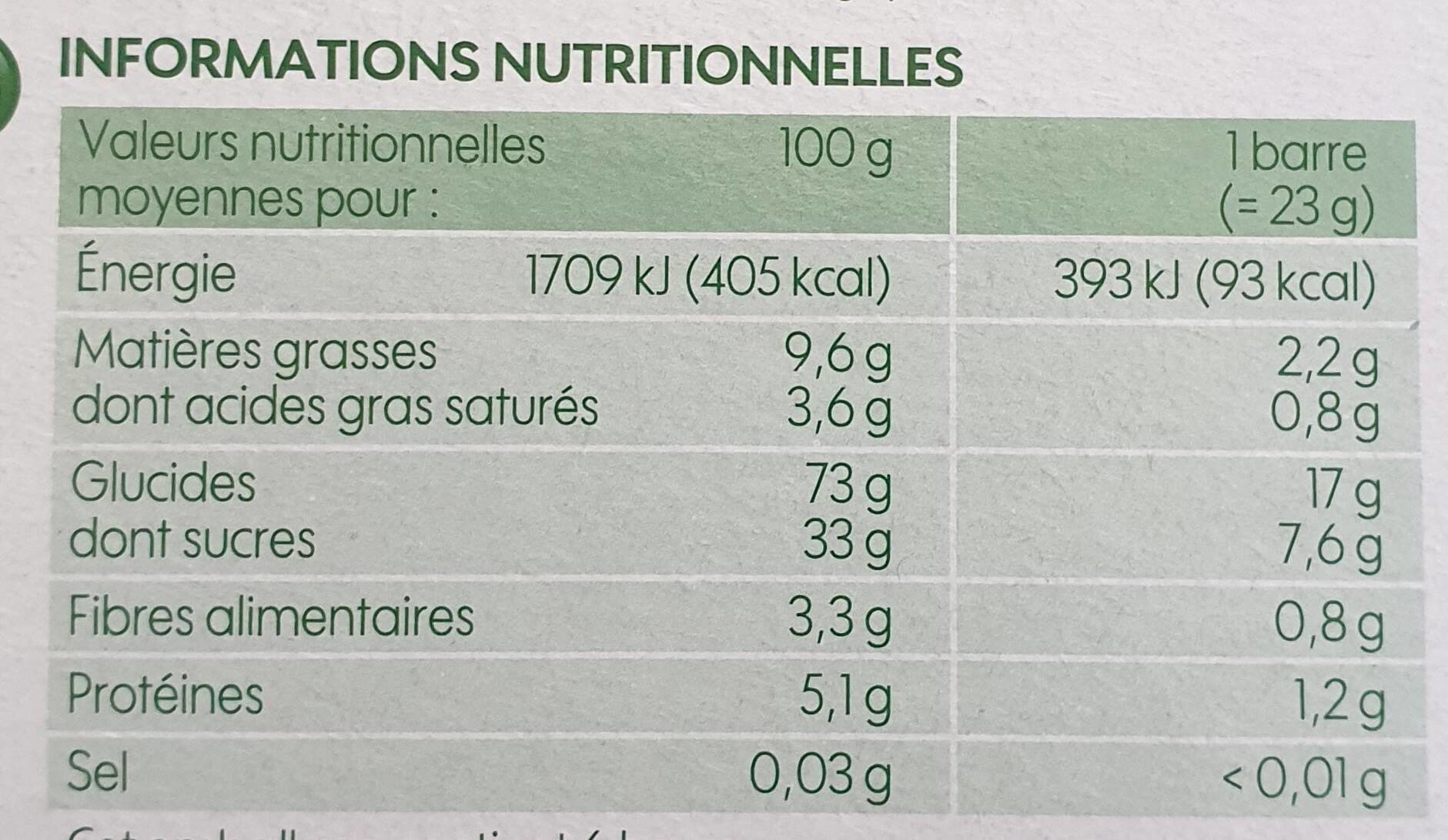 Bio Village Barres céréales Chocolat packshot