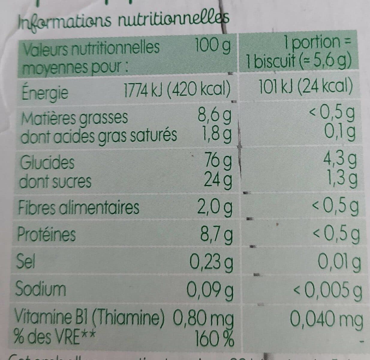 Marque Repère Mes petits biscuits goût vanille packshot