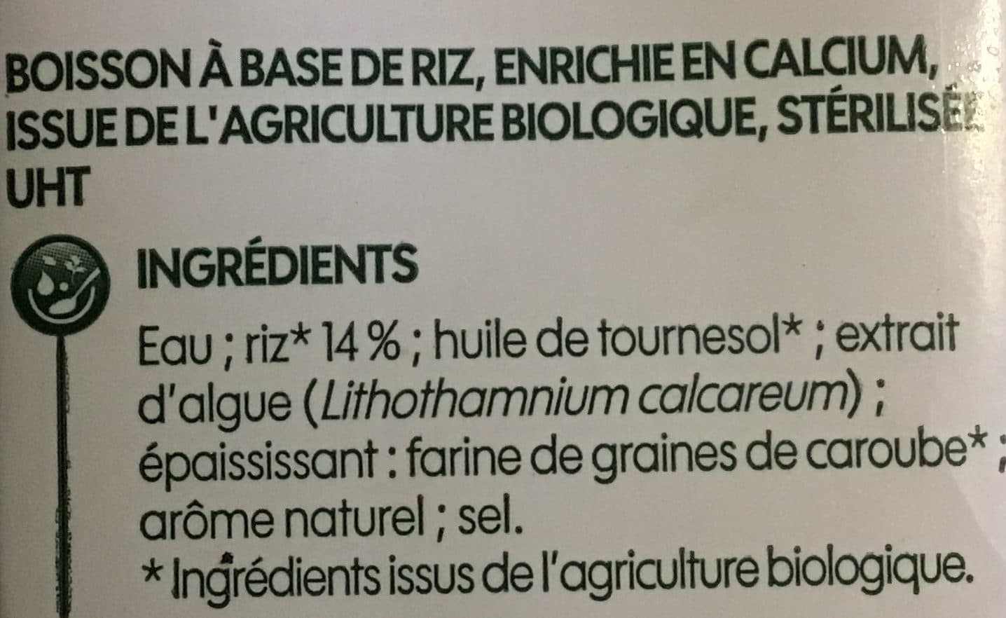 Bio Village Boisson riz calcium packshot