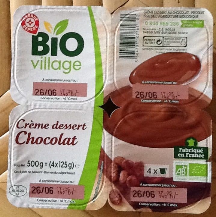 Bio Village Crème dessert chocolat bio packshot