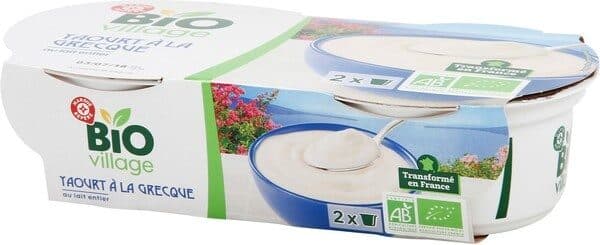 Bio Village Yaourt à la grecque bio au lait entier x 2 packshot