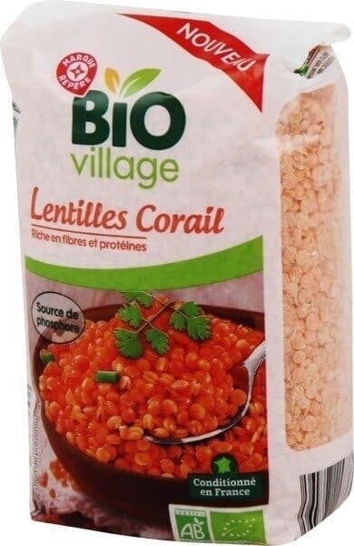 Bio Village Lentilles corail packshot