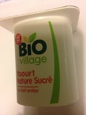 Bio Village Yaourt nature sucré Sucre de canne packshot