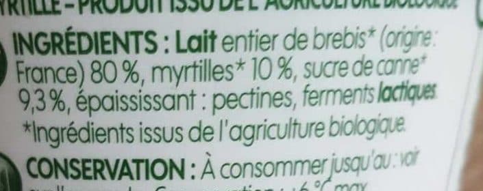 Bio Village Yaourts de brebis sur lit de myrtilles packshot
