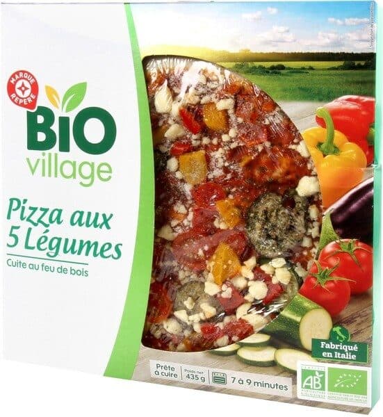 Bio Village Pizza au 5 légumes bios packshot