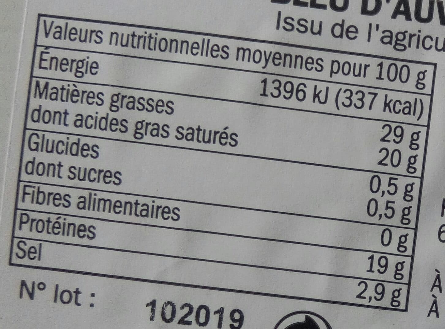 Bio Village Bleu d'Auvergne bio 29% Mat. Gr. A.O.P. packshot