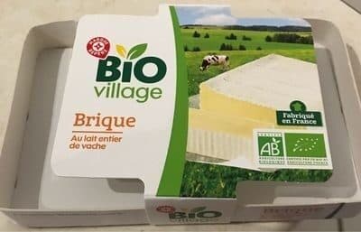 Bio Village Brique au lait entier vache packshot