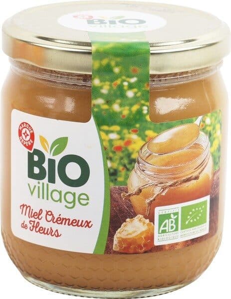 Bio Village Miel crémeux de fleurs bio packshot