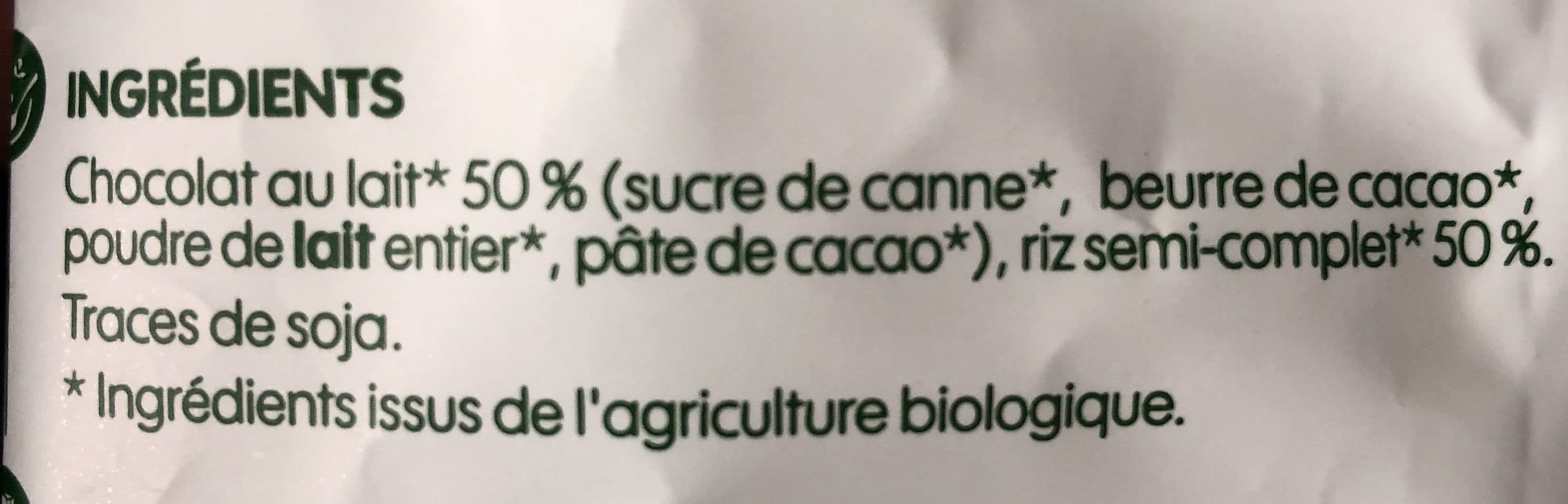 Bio Village Mini galette de riz chocolat au lait packshot