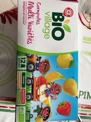 Bio Village Bio village - Compotes multi variétés allégées en sucres bio packshot