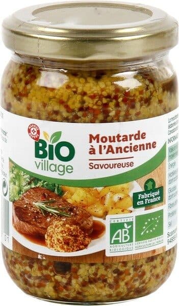 Bio Village Moutarde bio à l'ancienne packshot