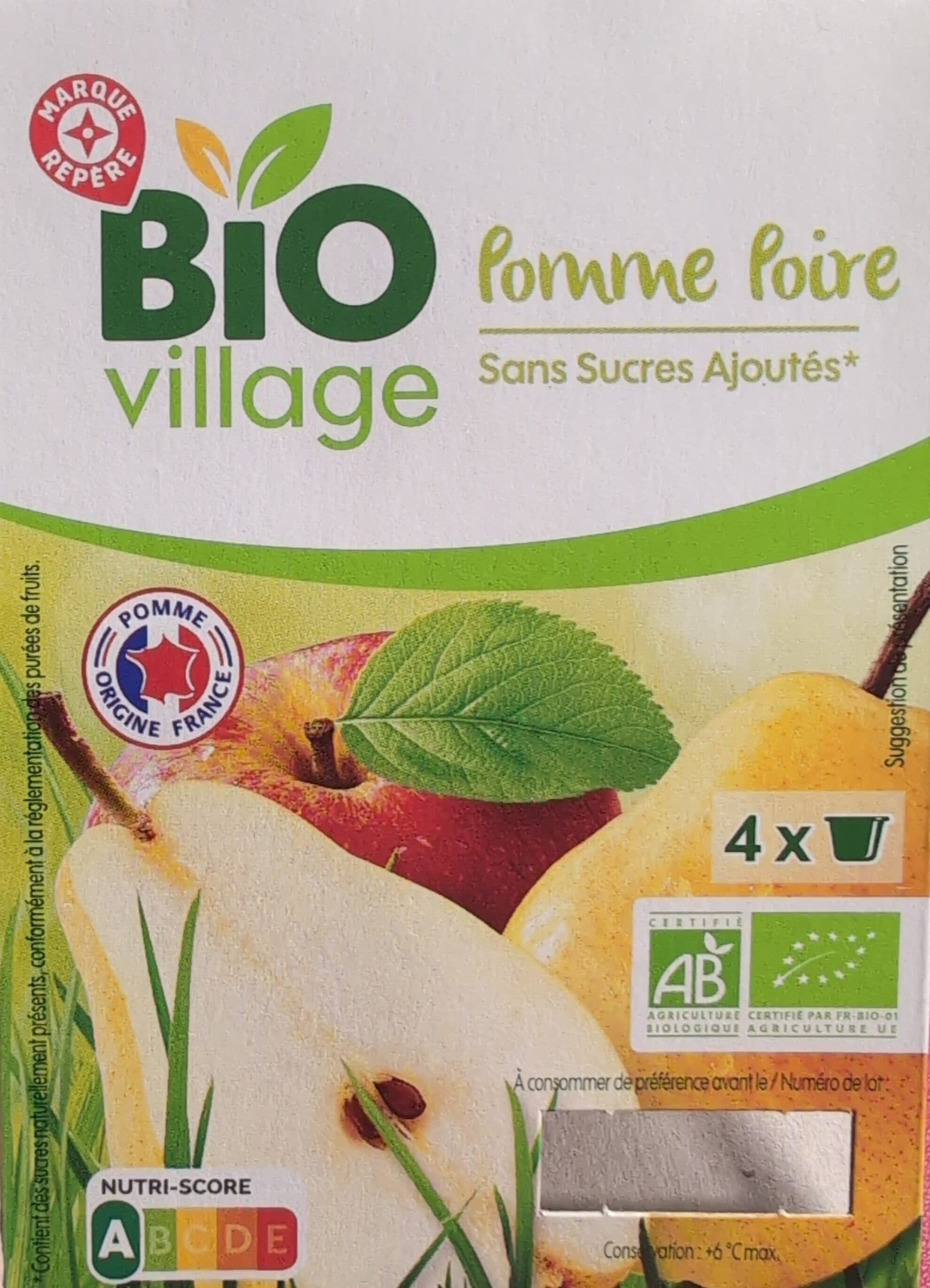 Bio Village Pomme poire packshot