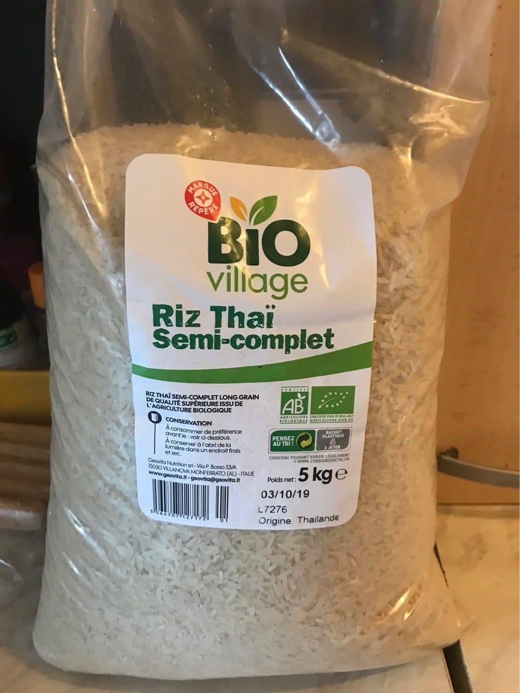 Bio Village Riz semi complet packshot