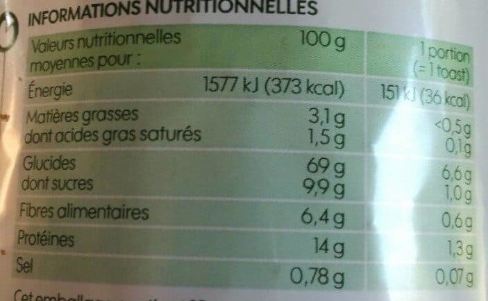 Bio Village Toasts briochés bio au blé semi-complet packshot