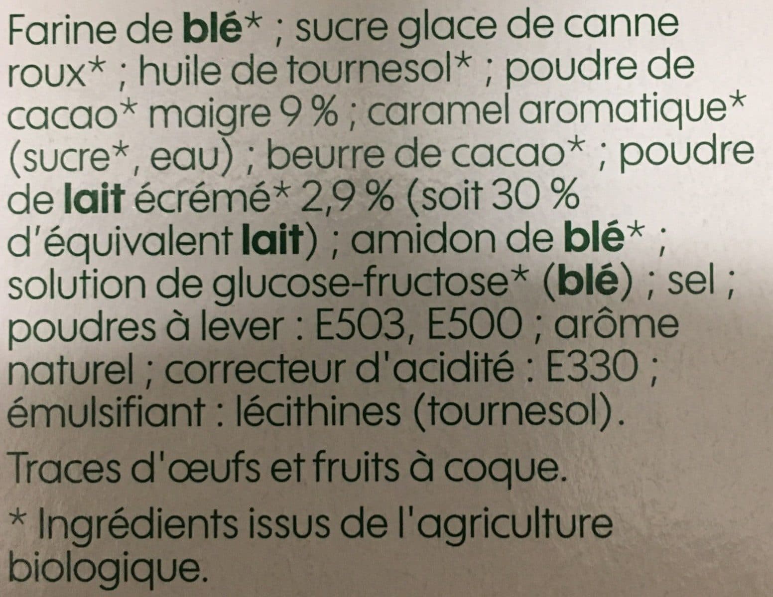 Bio Village Biscuits cacaotés bio fourrés parfum vanille packshot