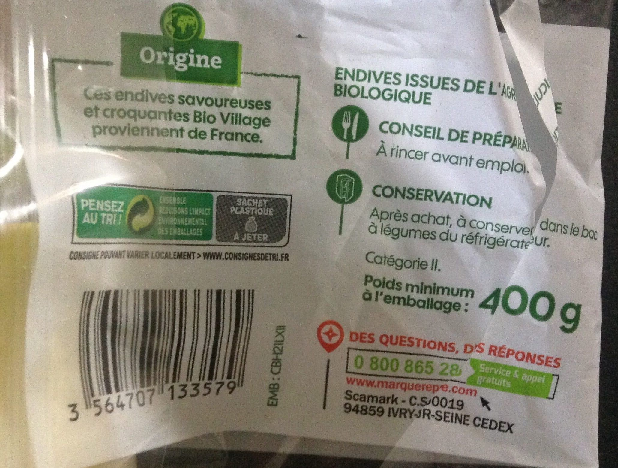 Bio Village Endive packshot