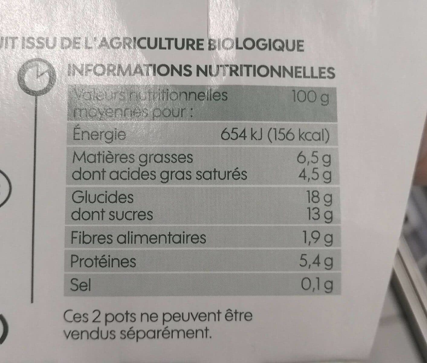 Bio Village Crème dessert chocolat bio au lait de brebis packshot