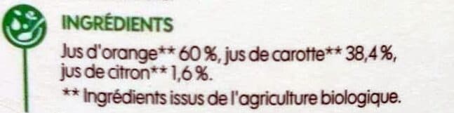 Bio Village Pur jus orange carotte citron packshot