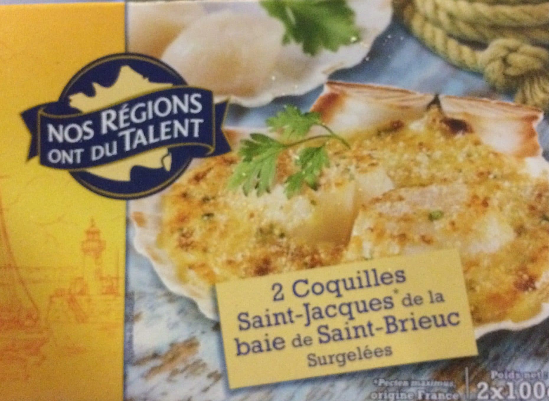 Leclerc Coquilles ST Jacques ST Brieuc X2 Nos Regions Ont Du Talent packshot