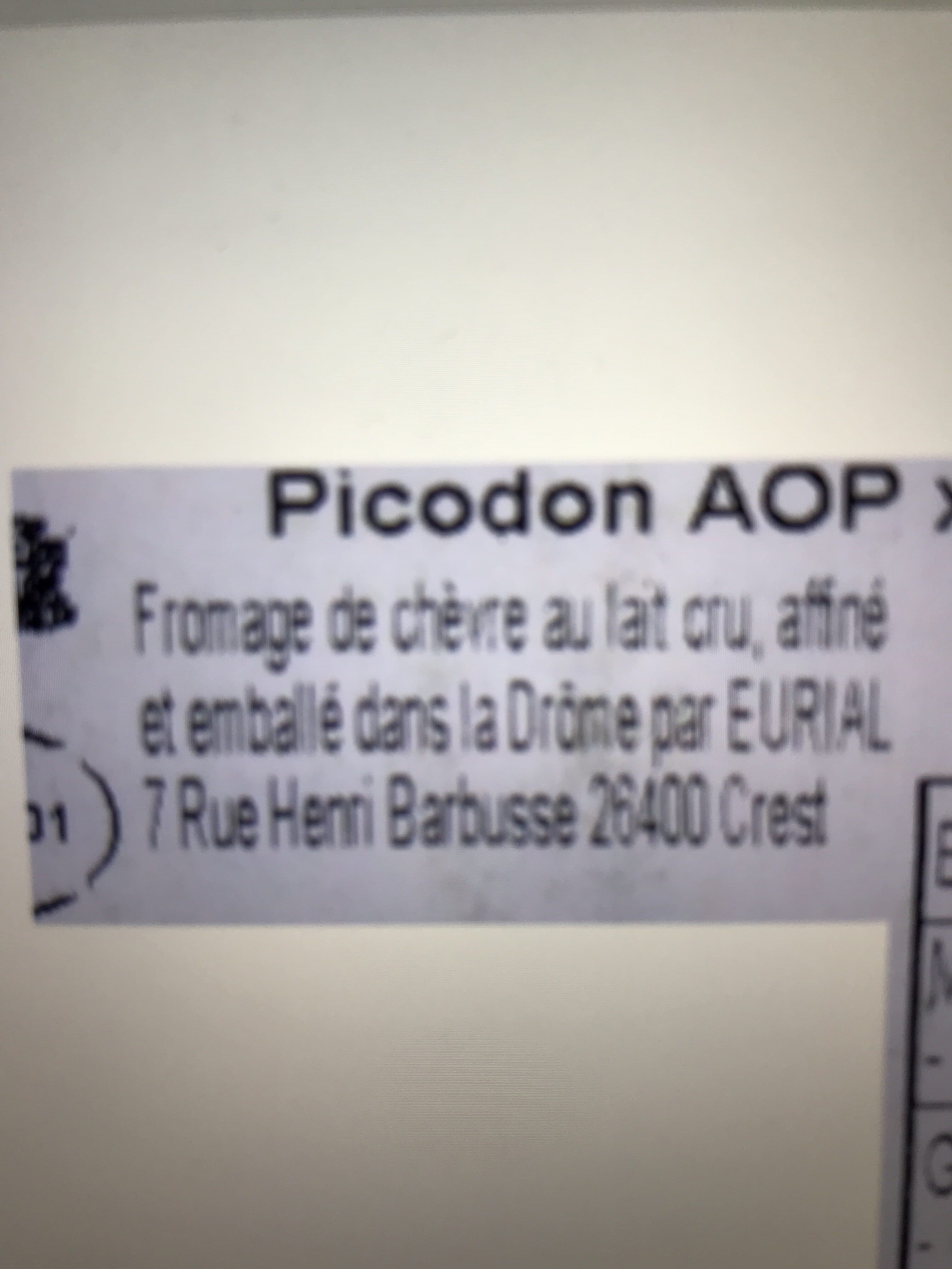 Leclerc Fromage Picodon AOP 26% mg packshot