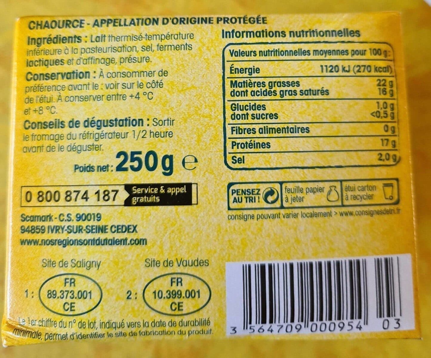 Nos Régions ont du Talent Chaource packshot